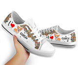 Corgi I Love You Low Top Shoes For Women, Shoes For Men Custom Shoes