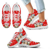 Penguin Christmas Red Sneakers Shoes For Women, Shoes For Men Sneaker Custom Shoes