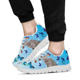 Cats Playing With Butterflies Sneakers Shoes For Women, Shoes For Men Sneaker Custom Shoes