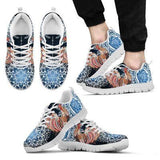 Chicken Blue Flowers Sneakers Shoes For Women, Shoes For Men Sneaker Custom Shoes