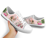 Shih Tzu Flower Low Top Shoes For Women, Shoes For Men Custom Shoes