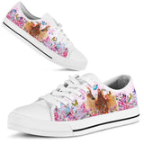 Chicken Flower Butterfly Low Top Shoes For Women, Shoes For Men Custom Shoes