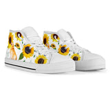 Dachshund Sunflower High Top Shoes For Women, Shoes For Men Custom Shoes