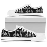 Giraffe Pattern Low Top Shoes For Women, Shoes For Men Custom Shoes