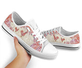 Chicken Red Pattern Low Top Shoes For Women, Shoes For Men Custom Shoes