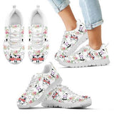 Cow Flowers Sneakers Shoes For Women, Shoes For Men Sneaker Custom Shoes
