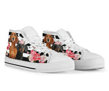 Dachshund Rose High Top Shoes For Women, Shoes For Men Custom Shoes