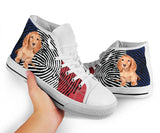 Dachshund Red White And Blue High Top Shoes For Women, Shoes For Men Custom Shoes