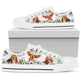Dachshund Flower Low Top Shoes For Women, Shoes For Men Custom Shoes
