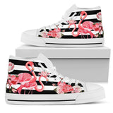 Flamingo Rose High Top Shoes For Women, Shoes For Men Custom Shoes
