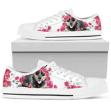 Heeler Flower And Butterfly Low Top Shoes For Women, Shoes For Men Custom Shoes