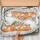 Chihuahua Cute Flower Sneakers Shoes For Women, Shoes For Men Sneaker Custom Shoes