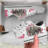 Elephant Flower And Butterfly Low Top Shoes For Women, Shoes For Men Custom Shoes