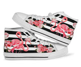Flamingo Rose High Top Shoes For Women, Shoes For Men Custom Shoes