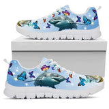 Shark Butterfly Sneakers Shoes For Women, Shoes For Men Sneaker Custom Shoes