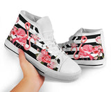 Flamingo Rose High Top Shoes For Women, Shoes For Men Custom Shoes