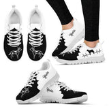 Heeler Black White Sneakers Shoes For Women, Shoes For Men Sneaker Custom Shoes