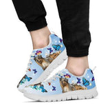 Australian Shepherd Butterfly Sneakers Shoes For Women, Shoes For Men Sneaker Custom Shoes