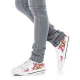 Bulldog Flower And Butterfly Low Top Shoes For Women, Shoes For Men Custom Shoes