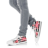 Flamingo Rose High Top Shoes For Women, Shoes For Men Custom Shoes
