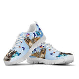 Australian Shepherd Butterfly Sneakers Shoes For Women, Shoes For Men Sneaker Custom Shoes