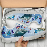 Shark Butterfly Sneakers Shoes For Women, Shoes For Men Sneaker Custom Shoes