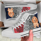 Dachshund Red White And Blue High Top Shoes For Women, Shoes For Men Custom Shoes