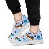 Beagle Butterfly Sneakers Shoes For Women, Shoes For Men Sneaker Custom Shoes