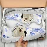 Bichon Frise Flowers Sneakers Shoes For Women, Shoes For Men Sneaker Custom Shoes