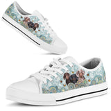 Dachshund Butterfly Low Top Shoes For Women, Shoes For Men Custom Shoes