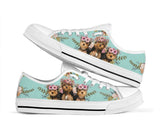 Yorkshire Terrier Flower Low Top Shoes For Women, Shoes For Men Custom Shoes