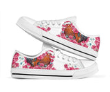 Chicken Flower And Butterfly Low Top Shoes For Women, Shoes For Men Custom Shoes