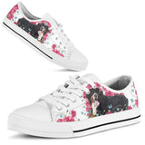Bernese Mountain Flower And Butterfly Low Top Shoes For Women, Shoes For Men Custom Shoes