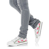 Cute Flamingo Flower Low Top Shoes For Women, Shoes For Men Custom Shoes