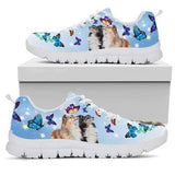 Sheltie Butterfly Sneakers Shoes For Women, Shoes For Men Sneaker Custom Shoes