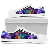 Dragonfly Watercolor Infinity Low Top Shoes For Women, Shoes For Men Custom Shoes