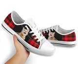 Cat Buffalo Plaid Christmas Low Top Shoes For Women, Shoes For Men Custom Shoes
