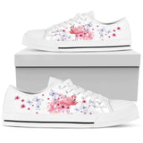 Flamingo Butterflies Low Top Shoes For Women, Shoes For Men Custom Shoes