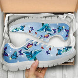 Dolphin Butterfly Sneakers Shoes For Women, Shoes For Men Sneaker Custom Shoes
