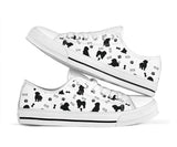 Basset Hound Flower Low Top Shoes For Women, Shoes For Men Custom Shoes