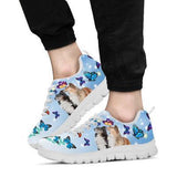 Sheltie Butterfly Sneakers Shoes For Women, Shoes For Men Sneaker Custom Shoes