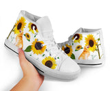 Golden Retriever Sunflower High Top Shoes For Women, Shoes For Men Custom Shoes