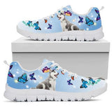 Siberian Husky Butterfly Sneakers Shoes For Women, Shoes For Men Sneaker Custom Shoes