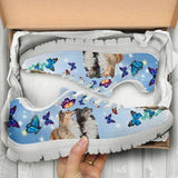 Sheltie Butterfly Sneakers Shoes For Women, Shoes For Men Sneaker Custom Shoes