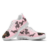 Dachshund Pink Sneakers Shoes For Women, Shoes For Men Sneaker Custom Shoes