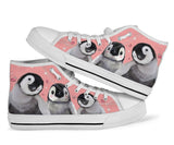 Penguin Cute High Top Shoes For Women, Shoes For Men Custom Shoes