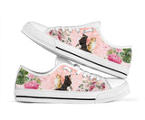 Sheltie Flower Low Top Shoes For Women, Shoes For Men Custom Shoes