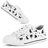 Basset Hound Flower Low Top Shoes For Women, Shoes For Men Custom Shoes