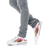 Boxer Flower And Butterfly Low Top Shoes For Women, Shoes For Men Custom Shoes