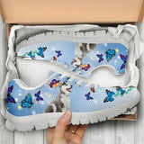 Siberian Husky Butterfly Sneakers Shoes For Women, Shoes For Men Sneaker Custom Shoes